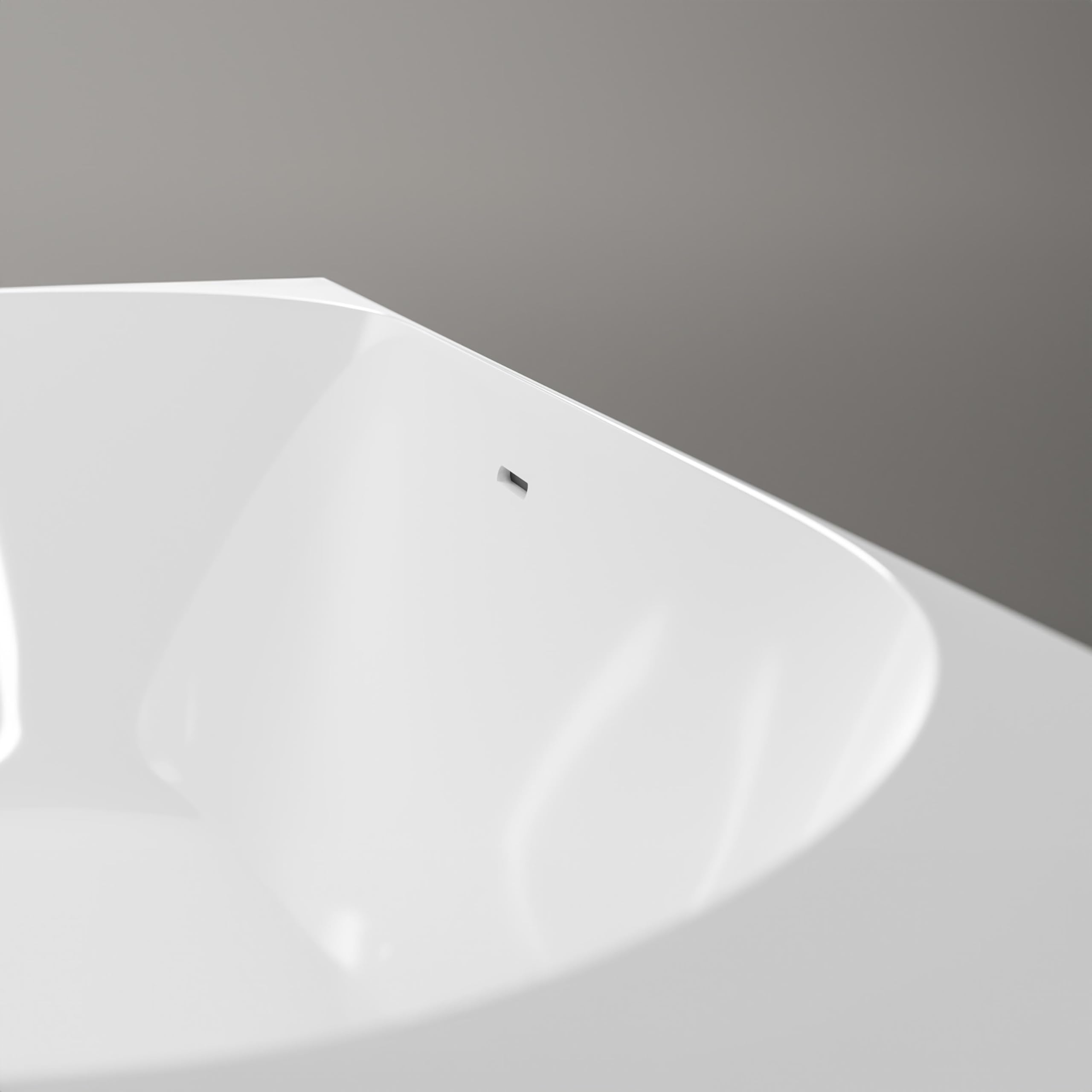 Vasca da bagno freestanding NOVA SLIM LINE - bianco lucido - installazione a destra - Senza rubinetteria, Senza sistema di drennaggio, 150 x 78 cm