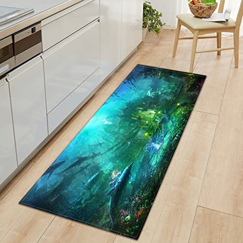 Mateju Tapis Chambre Moderne 3D, Antidérapants Absorbant Flanelle Tapis de Sol de Bain, Salle Carpettes de Paillasson, pour Salon, Couloir, Cuisine...