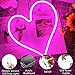 Pink Heart Neon Light, LED Heart Sign 13.413 Inch Dimmable USB Powered Romantic Bedroom Valentine's Kids Room Wedding Party Decor