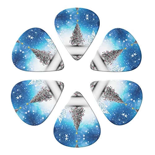 Christmas Trees Lot de 6 médiators pour guitare acoustique, guitare électrique, basse, ukulélé – fins, moyens et épais. - Les Beatles, Paul McCartney, John Lennon, RIngo Starr, George Harrison Christmas Trees Lot de 6 médiators pour guitare acoustique, guitare électrique, basse, ukulélé – fins, moyens et épais. – Image 5