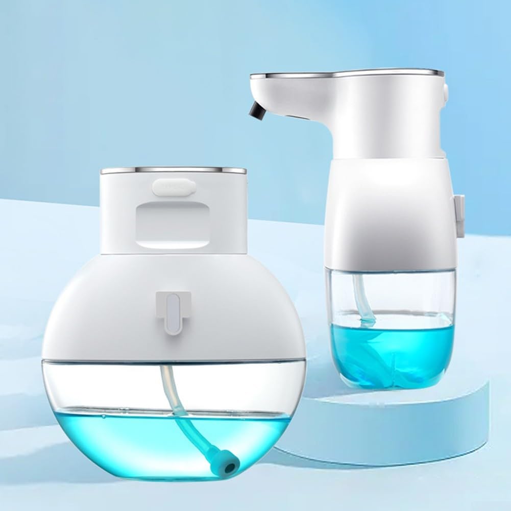 Dispenser automatico di sapone in schiuma a induzione a parete Touchless Smart Machine per bagno cucina ABS bianco 12x8x12cm