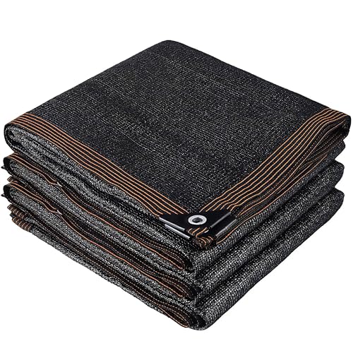 winemana 70% Black Shade Cloth, 8 x 12 FT Durable Mesh Tarp with Grommets, Resistant Garden Sun Shade Netting with Taped Edge for Plant Cover, Greenhouse, Patio, Tomatoes, Chicken Coop, Barn Kennel