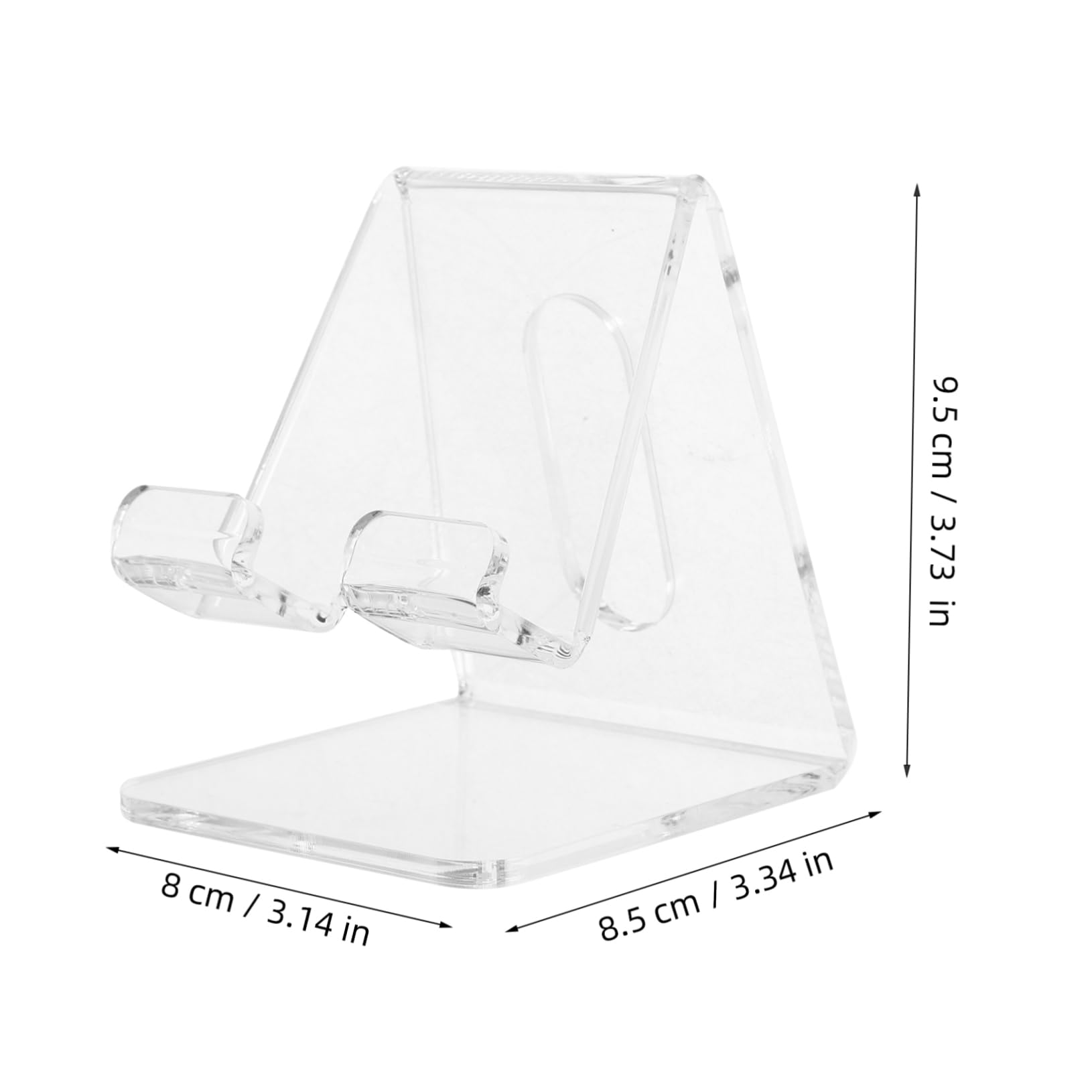 Hemobllo 5pezzi Supporto per Cellulare Acrilico Trasparente Porta Smartphone da Scrivania per Videochiamate e Streaming Design Elegante e Funzionale per Uso Domestico e Ufficio