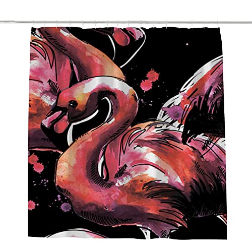 Rideau de douche flamants roses pour une ambiance tropicale