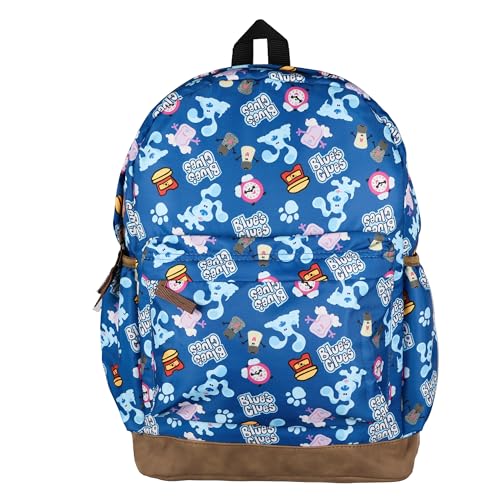 INTIMO Nickelodeon Blues Clues Backpack All-Over Character Design 16 Book Bag Adjustable Shoulder Straps