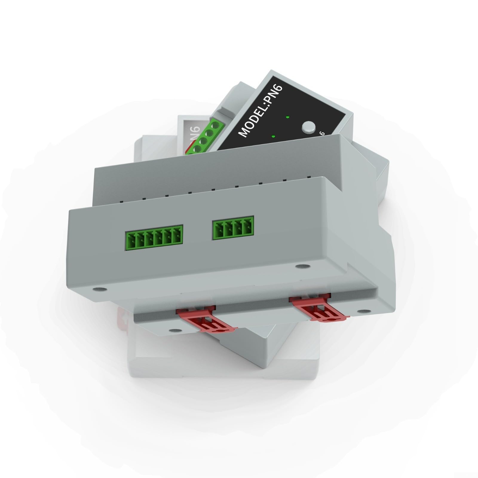 per Tuya WiFi a 6 canali compatibile per modulo relè Zigbee, 16A per canale, pulsanti manuali, per modalità memoria, domotica, grigio (wifi in antenna)
