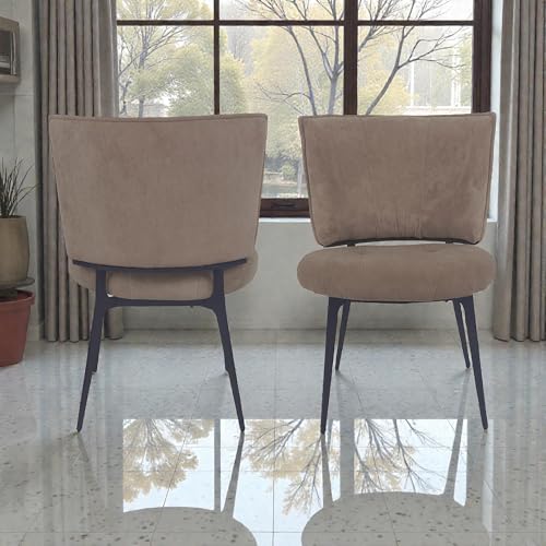 Image of The Attic Helios Marble 6 Seater Dining Set,Beige,Titanium & Cream,160Cms