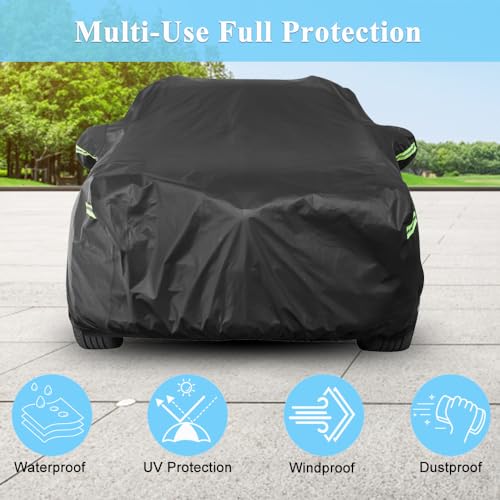 Image of Waterproof SUV Car Covers for Automobiles, All Weather Outdoor Full Exterior Cover fit SUV Length 181-191 inch