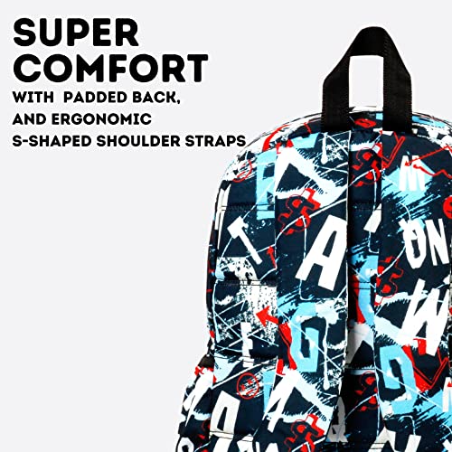Image of J World Oz High School Backpack for Kids. Cute Laptop Bookbag for Girls Boys, Graffiti
