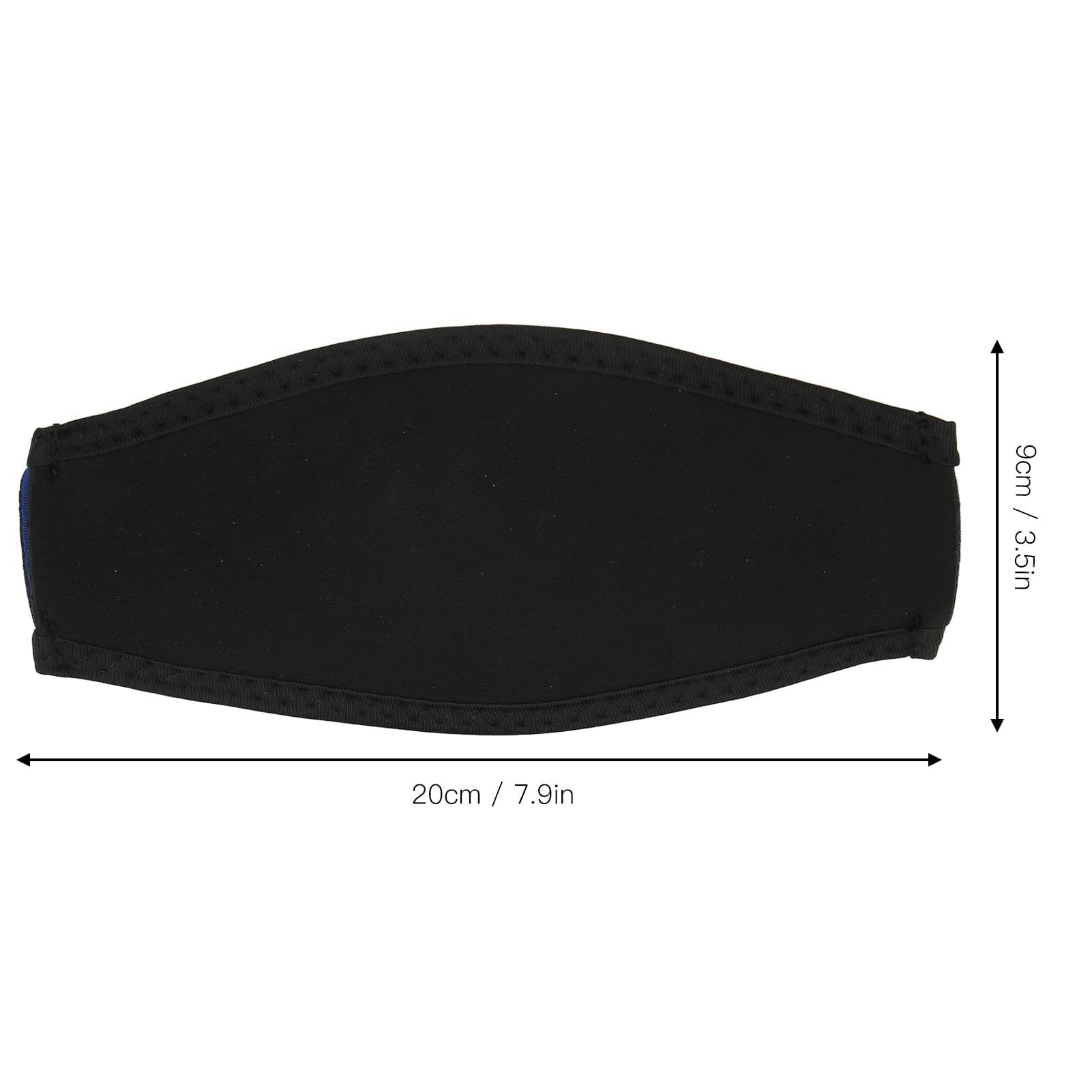 Dive Mask Strap, 2pcs Neoprene Hair Protector Wrap Stabilizing Safety Protection Black Dive Wrapping Strap Swimming Equipment for Men Women Scuba Mask Strap Cover Scuba Diving Snorkeling Accessories