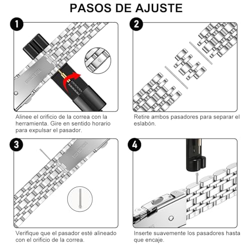 MioHHR Correas Delgada de Metal Compatible con Correa Apple Watch 40mm 38mm 41mm 42mm (Series 10/11), Correa de Repuesto de Acero Inoxidable Para Mujer Para iWatch Series 9 8 7 6 5 4 3 2 1 SE, Plata