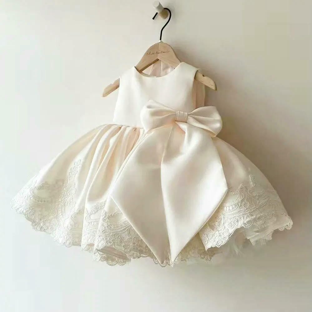 ZBDZSW Bambini Ragazze Vestito Primo Compleanno Bambino Matrimonio Fiore Rosa Abbigliamento per Bambini Host Piano Troupe