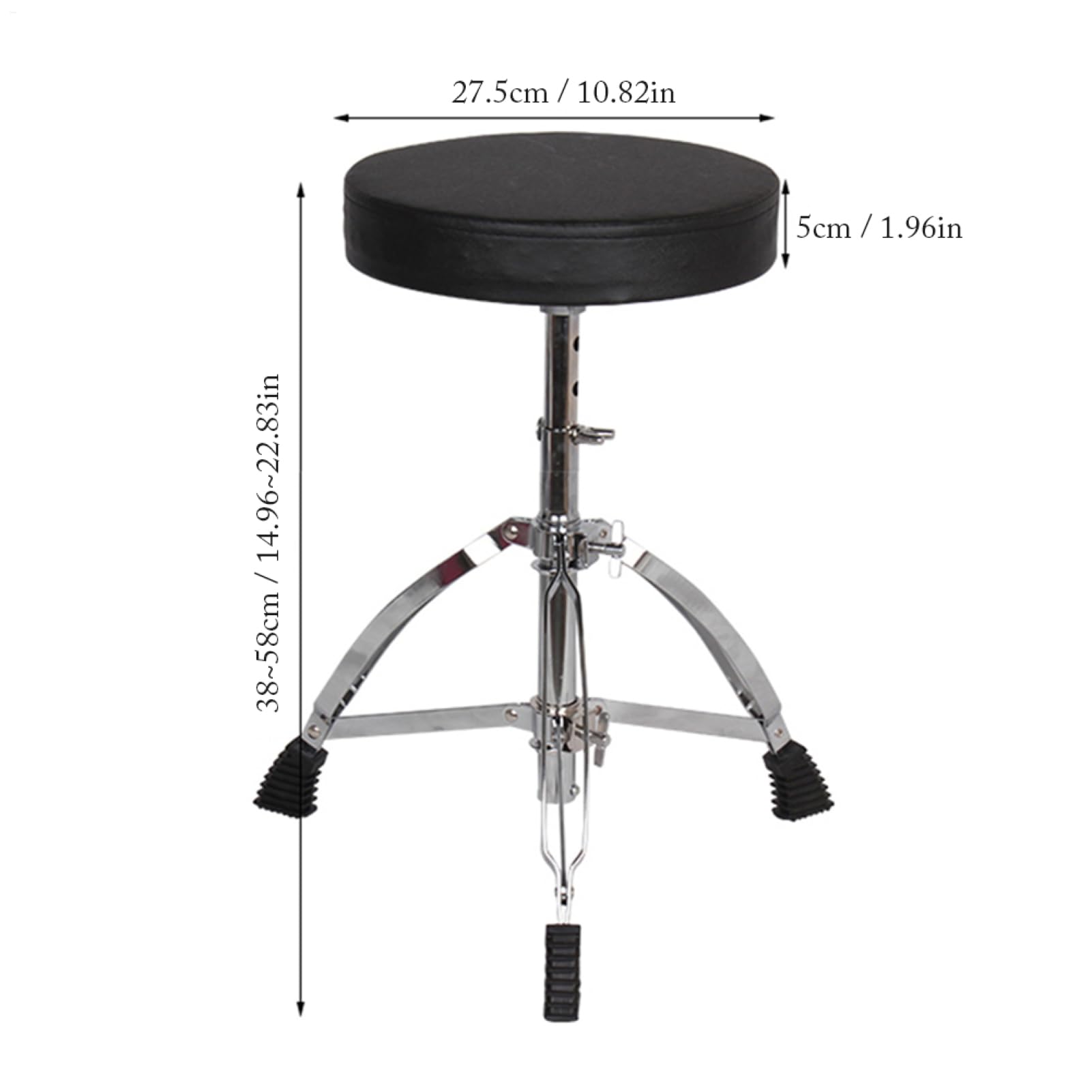 Taburete para batería Cómodo asiento con altura ajustable para batería | Asiento tipo trono para batería para adolescentes, niños, niñas, jóvenes, mujeres, bateristas, familiares, amigos, práctica