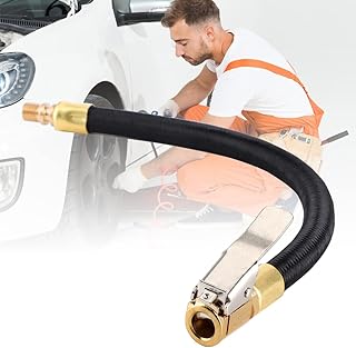Watris Veiyi Tire Inflator Hose Adapter, Portable Tire Inflator Extension Tube, Car Motorcycle Bike Pump Extension Hose for Standard Fine Thread 0.305" x32TPI Air Compressor