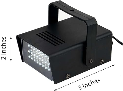Miniatura 9 de Efavormart - Luz estroboscópica blanca súper brillante de 25 W y 108 LED con modo dual flash y control de velocidad
