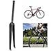 Dilwe Horquilla Delantera para Bicicleta, Horquilla Delantera para Bicicleta de Carretera de Fibra de Carbono 700C, Horquillas rígidas para Bicicleta para Amantes de la Bicicleta(3K Bright Light)