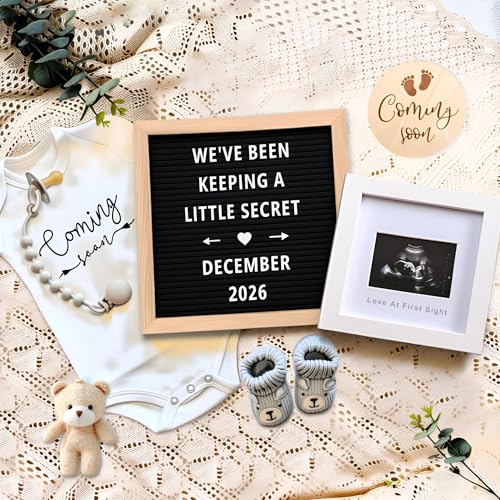 Pregnancy Announcement, Baby Announcement Ideas Set Include Felt Letter Board,