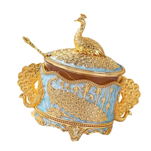 Bothyi Sugar Bowl Salt Bowl with Lid and Spoon Box Candy Holder Canister Salt Container Spice Jar for Restaurant Kitchen Home Baking