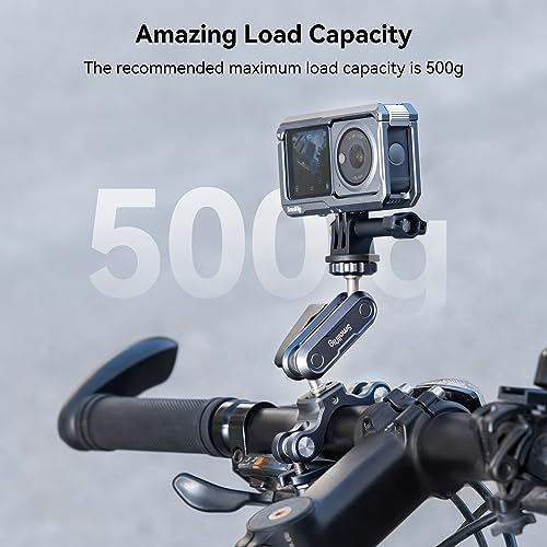 SMALLRIG Bike Handlebar Clamp Mount, All Metal Pole Mount for Bike/Motorbike/Motorcycle, Bar Mount for GoPro HERO10 Black - Image 2