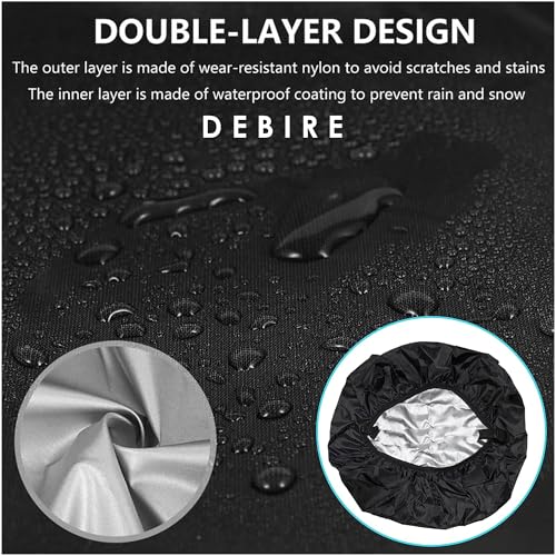 Image of Nylon Gmee Rain Bag Cover 100% Waterproof for Backpack | Rain & Dust Proof with Cary Pouch Hiking Camping Trekking & Traveling | Capacity 35L to 65L for Laptop, School, Luggage Bags (Black-1)