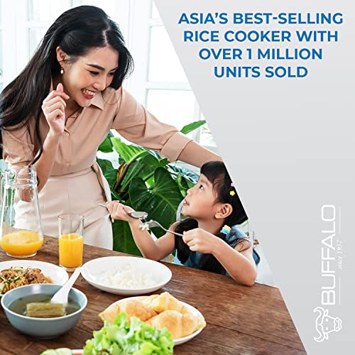 Buffalo-Classic-Rice-Cooker-with-Clad-Stainless-Steel-Inner-Pot-Electric-Rice-Cooker-for-WhiteBrown-Rice-Grain-Easy-to-clean-Non-Toxic-Non-Stick-Auto-Warmer-10-Cup