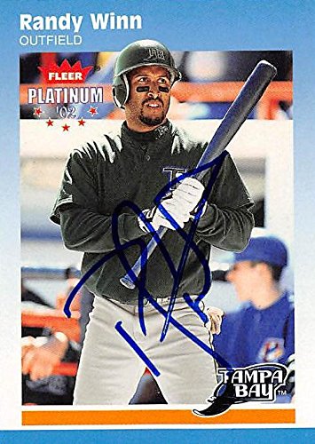 Sports Memorabilia Autograph Warehouse 247756 Randy Winn Autographed Baseball Card - Tampa Rays 2002 Fleer Platinum - No. 172