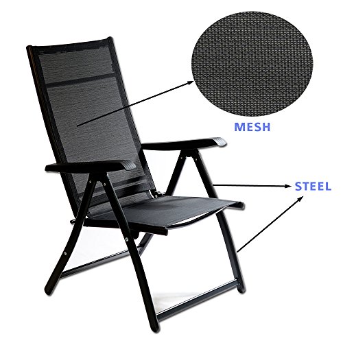 Techcare LMPYF Heavy Duty Durable Adjustable Reclining Folding Chair Outdoor Indoor Garden Pool thumb #5