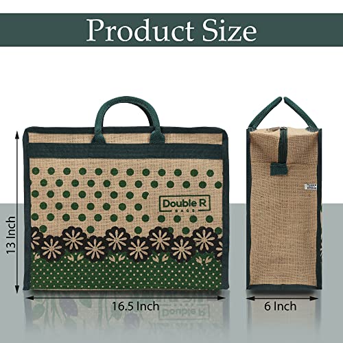 Image of DOUBLE R BAGS Jute Eco-Friendly Tote Bag: Stylish, Spacious, and Sustainable - Perfect for Everyday Errands and Adventures!