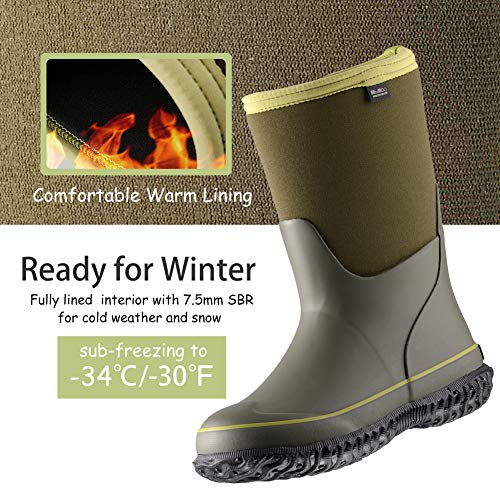 ▷ MCIKCC Botas de lluvia impermeables para niños, botas de nieve a