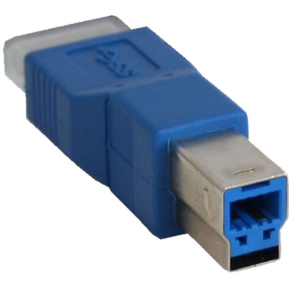 InLine USB 3.0 Adaptor - Adaptateur pour Câble (USB 3.0 B, USB 3.0 Micro B, Mâle/Mâle, Bleu)