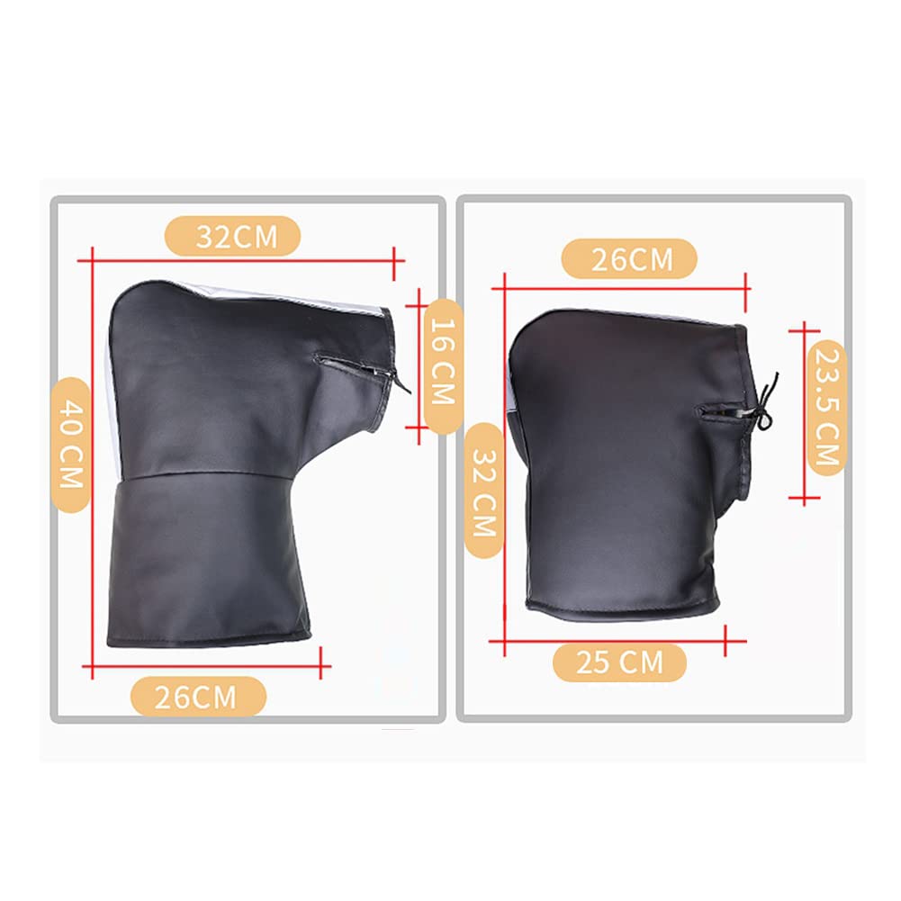 Motorrad-Lenkerhandschuhe (Lenkerstulpen) Für Winter – Wind- & Wasserdicht Mit Plüschfutter, Universalgröße
