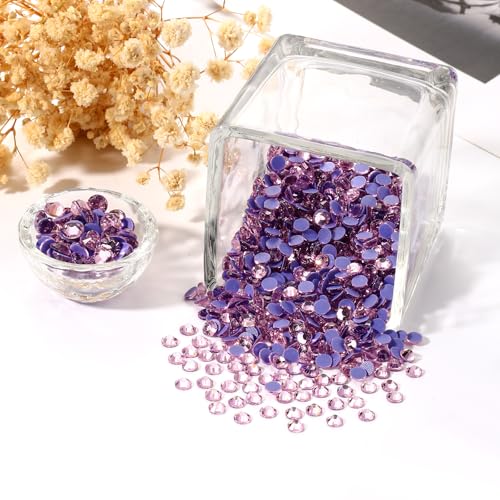 Image of Hotfix Rhinestones Bulk 3000PCS SS10 (2.7-2.9mm), Pink Glass Rhinestones for Clothes, Tumblers, Shoes DIY, Heat Transfer Flatback Gems for Crafts & Decoration