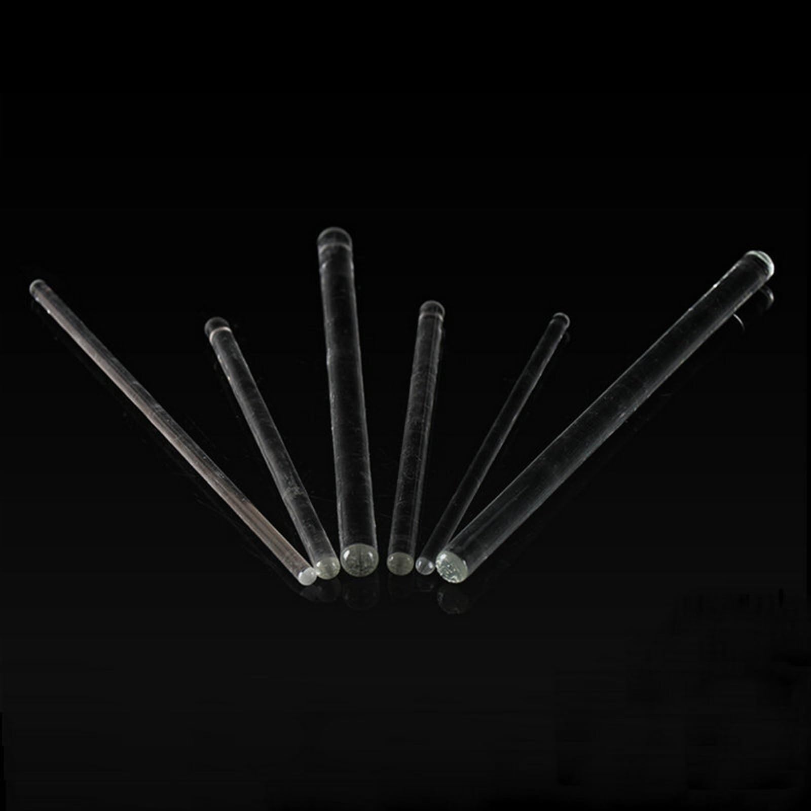 Varilla de agitación de vidrio redonda, Varillas agitadoras de vidrio de borosilicato (paquete de 6) en varios tamaños(0.3x12inch)