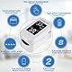 Pulsoximeter, Sauerstoffsättigung Messgerät Finger für Pulsfrequenz, Herzfrequenz und SpO2-Werte, Oximeter mit LED-Bildschirmanzeige, Batterien und Trageband inklusive (Weiß)