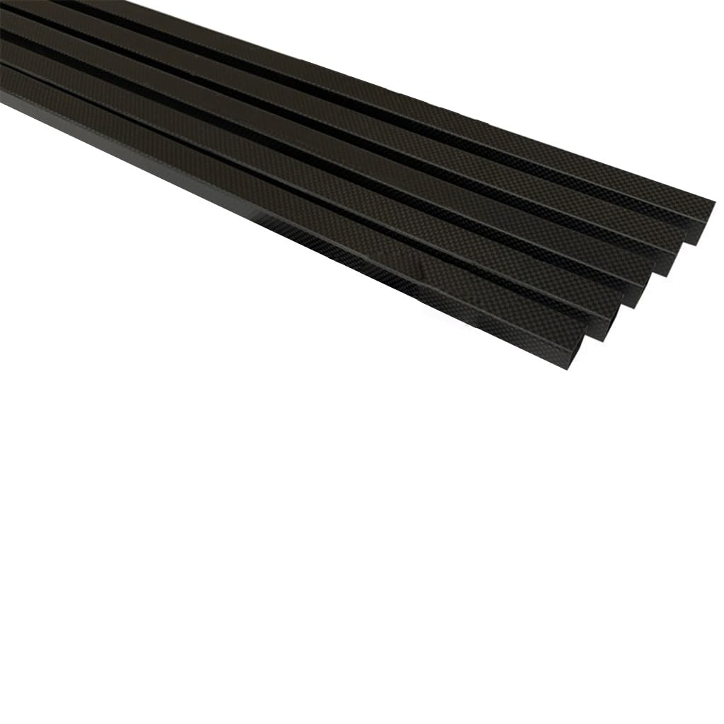 Tubo quadrato rettangolare interamente in fibra di carbonio 3K da 600 mm