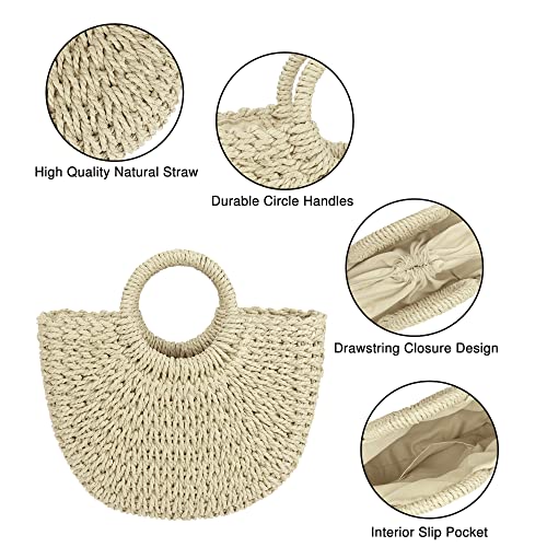 Bolso de playa grande tejido para mujer miniatura 4