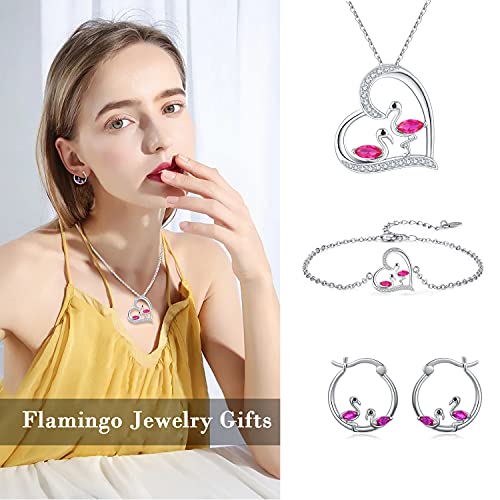 Flamingo Earrings Sterling Silver Hypoallergenic Small Hoop Earrings For Sensitive Ears Flamingo Jewelry Stocking Stuffer Christmas Gifts For Women Girls #TOP3