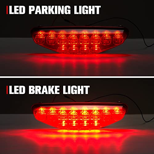 Haka Tough Led Tail Light For Honda Trx 450 R Er 2006-2014, Atv Rear Brake Stop Light Tail Lamp Assembly Accessories, Waterproof, Red, 1Pc #TOP2