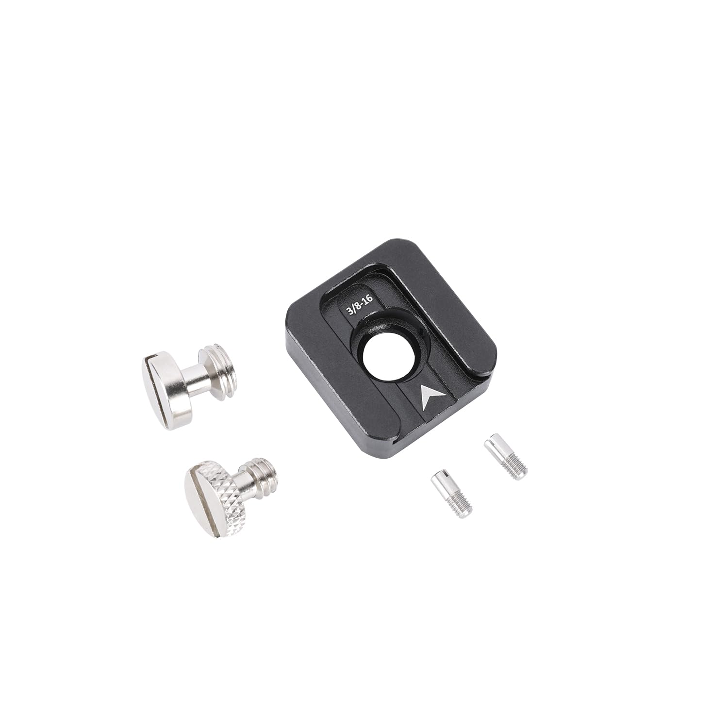 NICEYRIG 2 adaptadores de montaje de zapata fría, soporte de zapata fría con tornillos de localización Ar ri (3/8 y 1/4) y pines de localización desmontables, compatible con cámara DSLR, micrófono