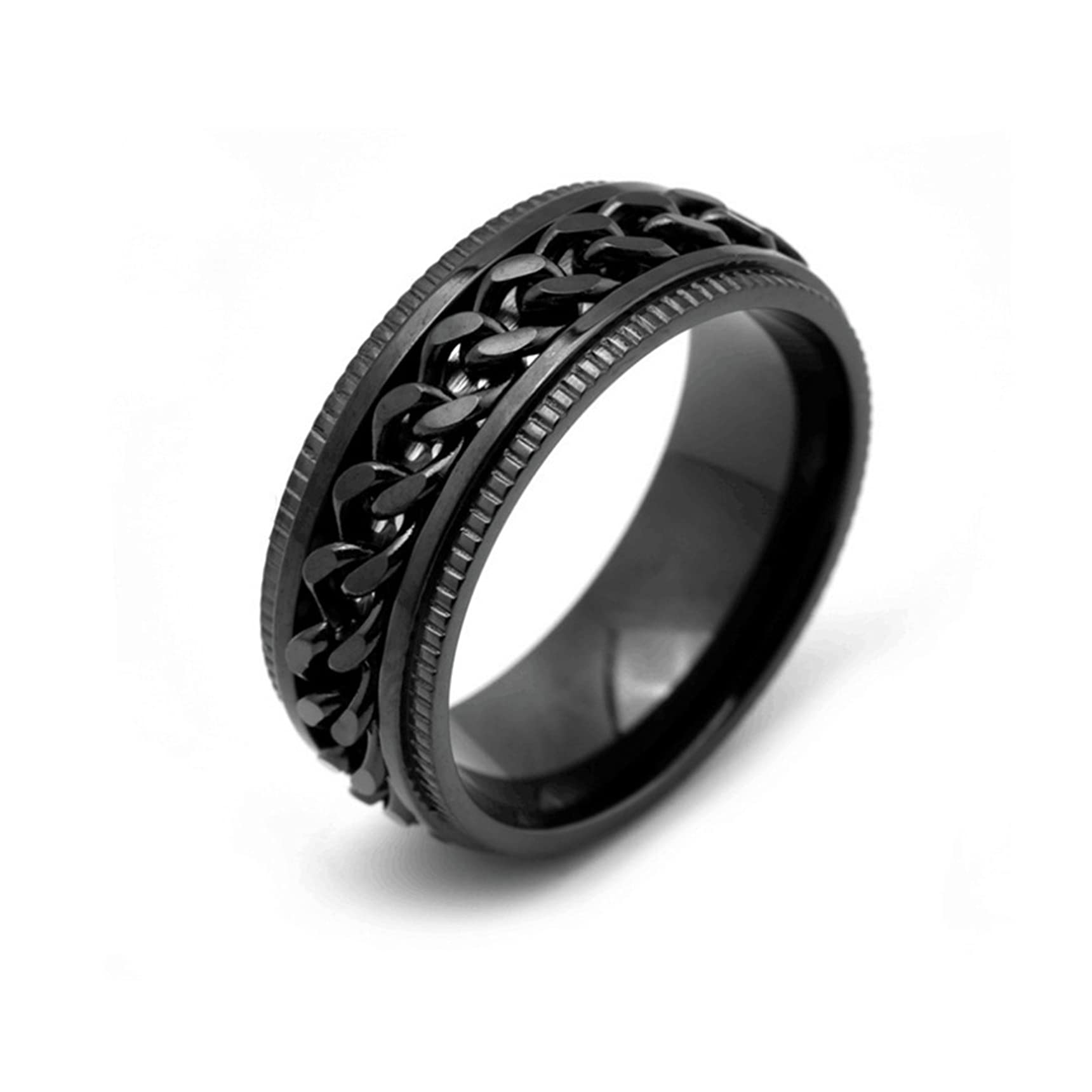 LILIYUAN Spinner Ring Stainless Steel Fidget Ring Anxiety Ring, Wedding Ring Cool Spinner Rings, Anx