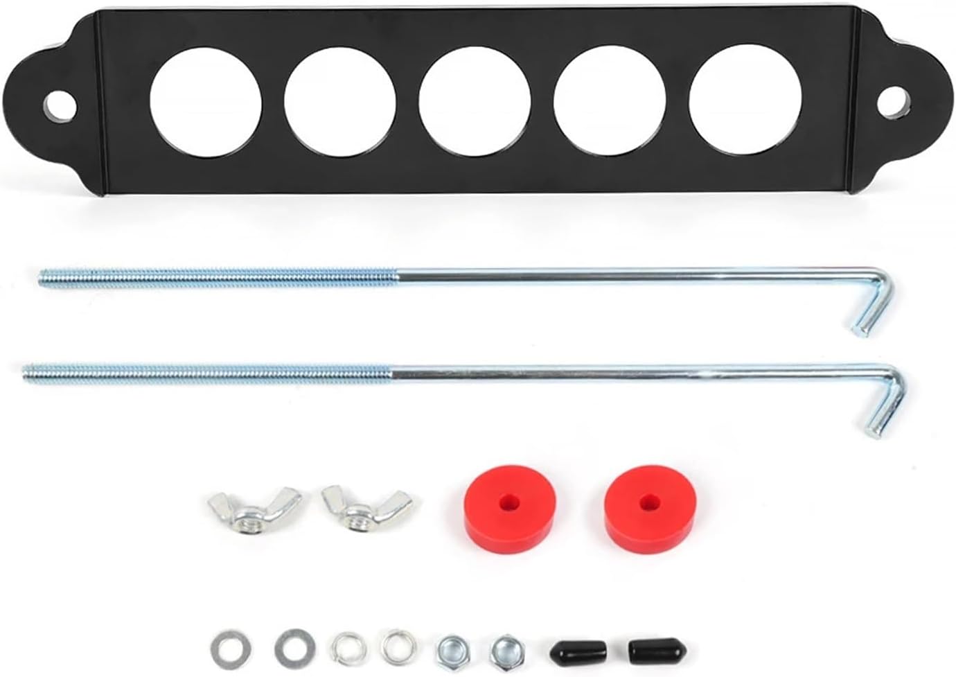 Fixed Bracket Universal Aluminum Car Tie Down Mount Holder Bracket Brace Fasten Bracket Lock 20cm BTD042 Universal(Black)