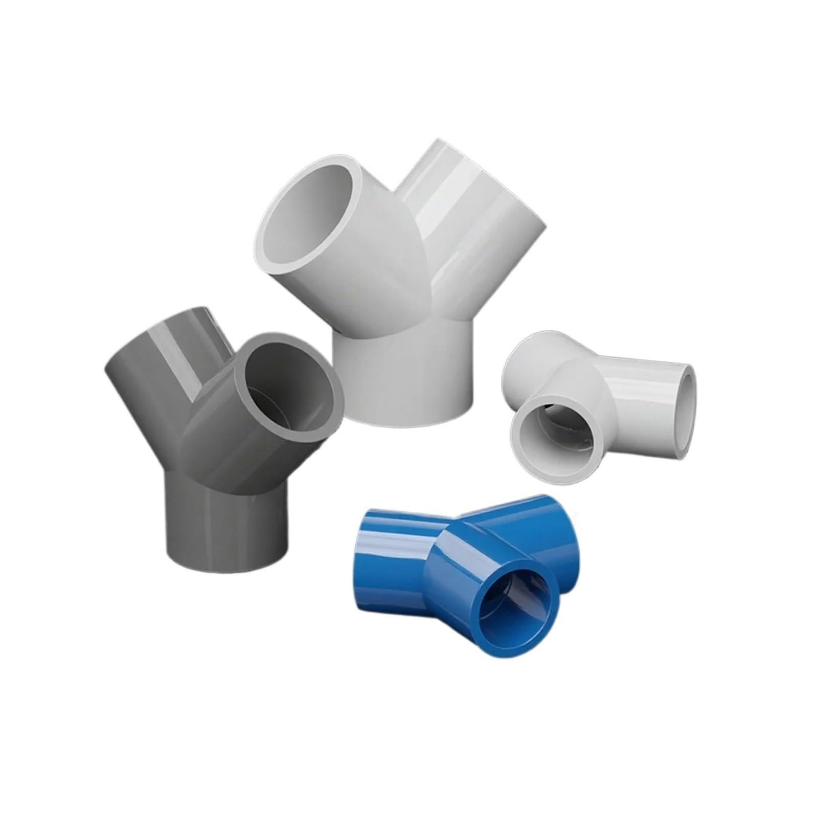 Adaptador de accesorios agua en T igual conector tubería PVC Y 20mm-63mm | Conectores iguales en T del PVC for el adaptador durable de las instalaciones de tuberías de irrigación