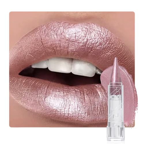 VPOUERY 2-in-1 Lip Stain – Metallic-Spitzen Lippenstift mit Perlglanz, Metallic-Lippenstift & Lidschatten | 8h Halt, wasserfest | Hochpigmentierter Perlglanz für Damen
