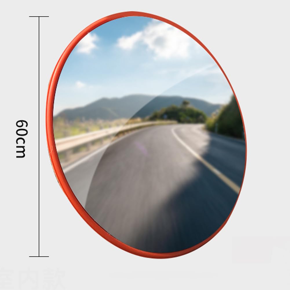 Mirror De Entrada Convexa, Espejo De Punto Ciego Ajustable, Espejo De Seguridad del Tráfico, Espejo De Seguridad Interior Y Exterior, Espejo De Seguridad Parabólico para El Camino,60cm