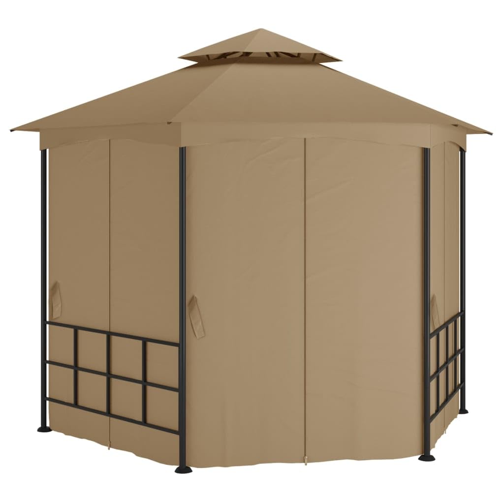 vidaXL Altana ze ściankami, 3,1 x 2,7 m, kolor taupe