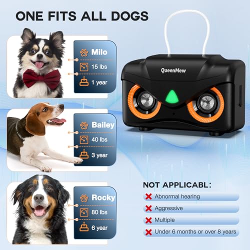 Anti Bell Gerät Für Hunde - Ultraschall 3 Modi 33 Fuß Reichweite IPX4 Wasserdicht