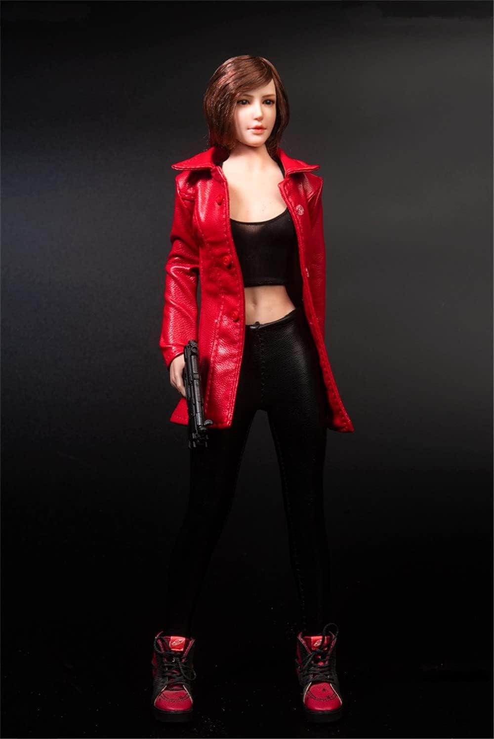 1/6 Scale Female Jacket Coat Windbreaker Clothes for 12inch PH TBL JO Action Figure Body (Red)