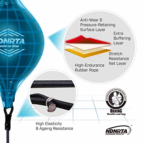 NDNRTA Double End Bag, (Classic Style Upgraded),Improve Reaction Speed, Boxing Equipment, Durable, Double End Punching Bags, Punching Bag, Home Gym, Floor to Ceiling, for Boxing - Thumbnail 2