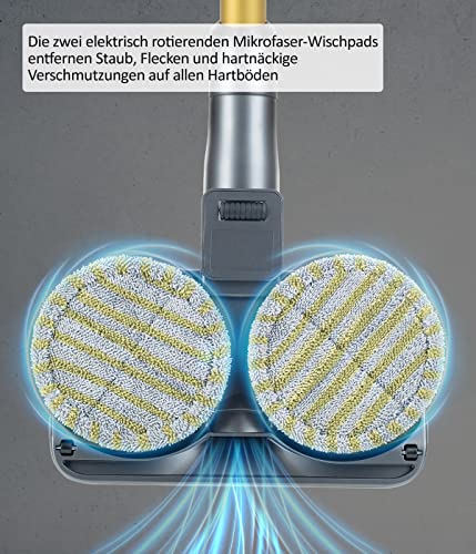 Genius A28347 INVICTUS X8 Motorisierter Elektro-Wischmopp, Kunststoff, Gold