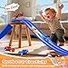 KETIEE Flex Tracks 16 Ft for Kids, Flexible Race Car Ramp Track with 2 Small Racecars and 4 Suction Cups Compatible with Diecast 1/64th Cars,Rolls Up Portable Racetrack for Ages 3 & Up